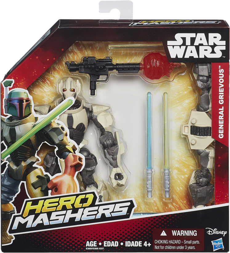 More Views - Star Wars Hero Mashers General Grievous (900x900), Png Download