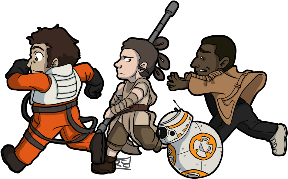 Drew This Shortly After Tfa Came Out Now I'm Using - Cartoon (1000x622), Png Download