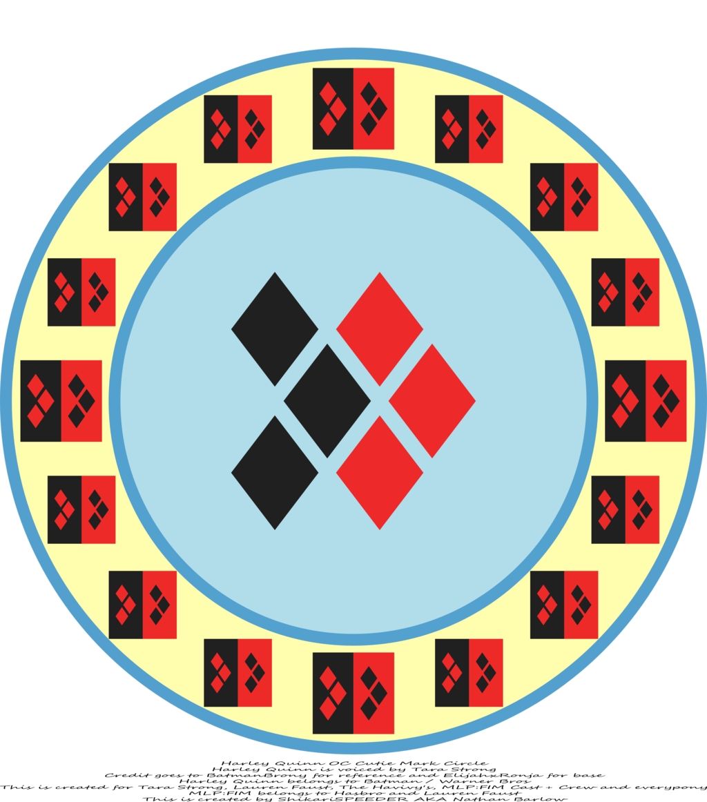 Harley Quinn Oc Cutie Mark Circle By Strykarispeeder - Positive Zeta Potential Nanoparticles (1024x1162), Png Download