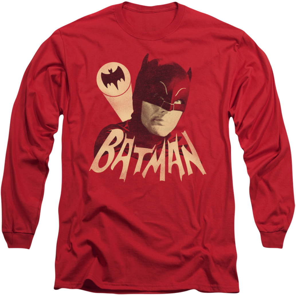 Dorkees - Com - Batman - The Bat Signal Long Sleeve - Long-sleeved T-shirt (1078x1280), Png Download