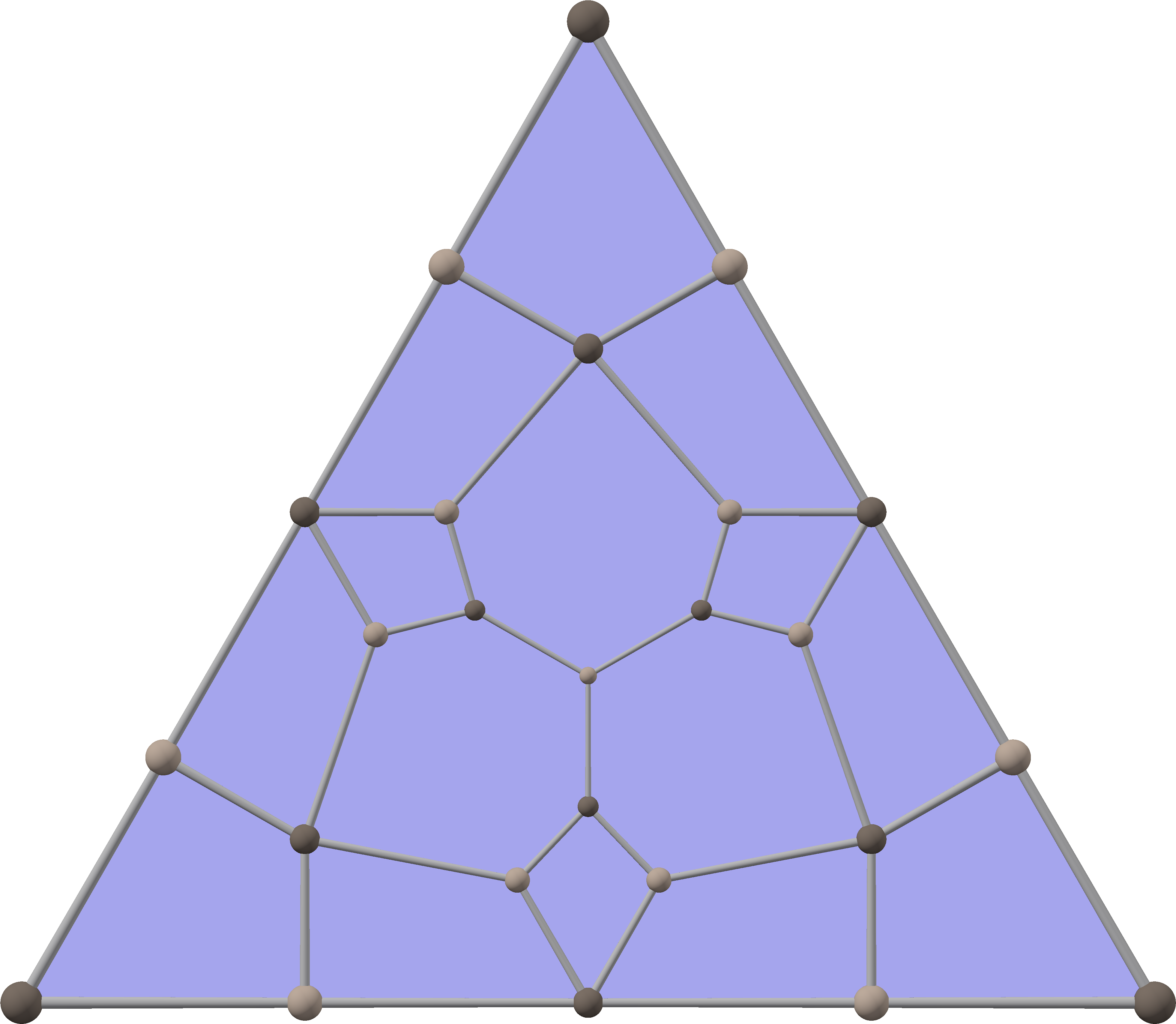 Concertina Cube Triangle Shadow - Triangle (4000x3504), Png Download