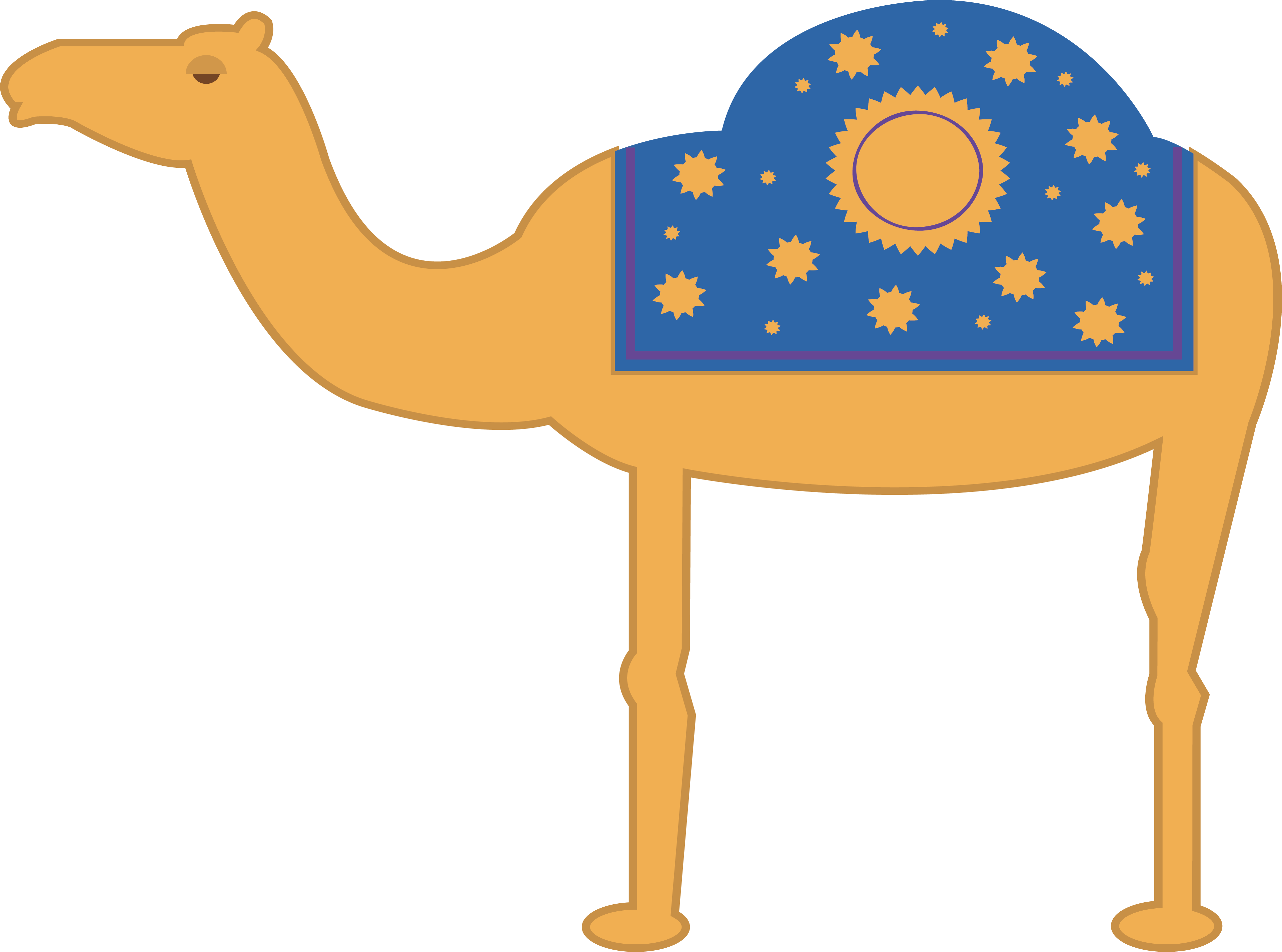 Freeuse Camel Vector Desert Tree - Clip Art (3845x2855), Png Download