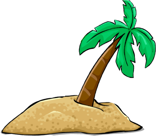 Palm Tree Clipart Desert Tree - Desert Island Clip Art (640x480), Png Download