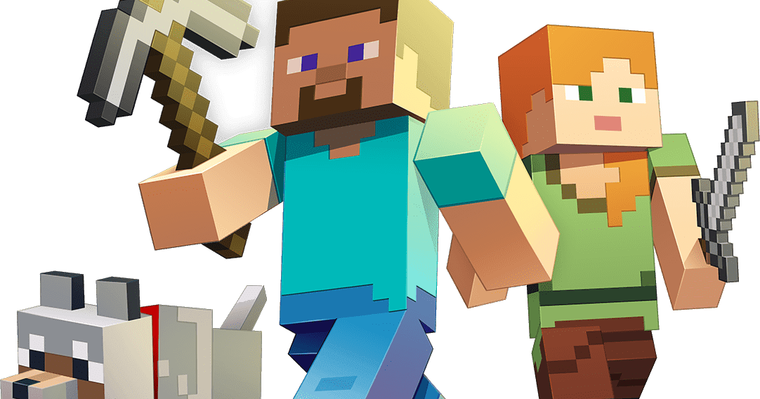 Personajes De Minecraft En Pixel (1082x568), Png Download