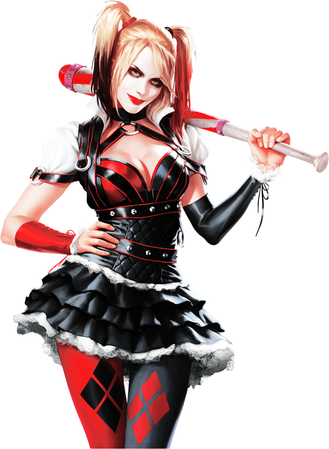 Arkham Knight - Harley Quinn Batman Games (672x917), Png Download