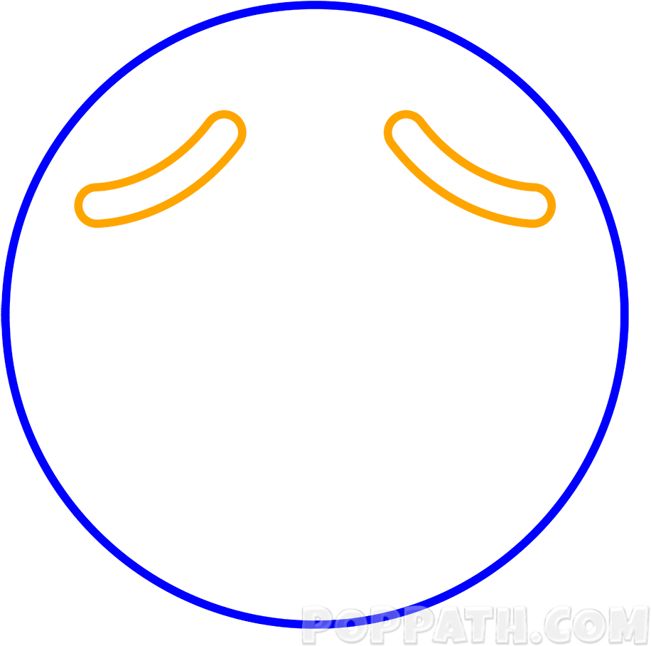 Now Draw Curved Lines Indicating Eyebrows - Horizon Observatory (1000x1000), Png Download