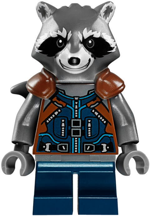 Navigation - Guardians Of The Galaxy Rocket Lego (503x713), Png Download