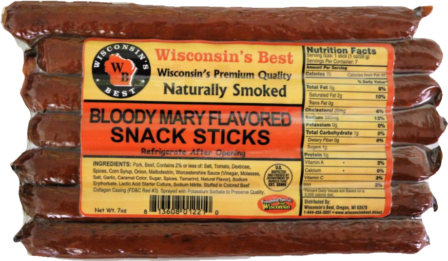 Bloody Mary Sausage Stick Value Pack - Cervelat (1024x683), Png Download