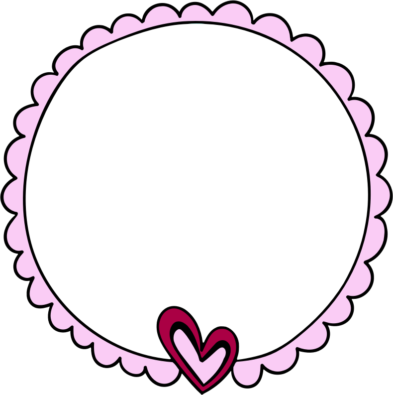 Heart Frame - Circle (790x793), Png Download