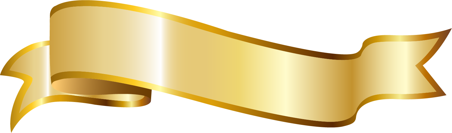 Golden Gold Ribbon Free Transparent Image Hd Clipart - Golden Ribbon Banner Png (1501x442), Png Download