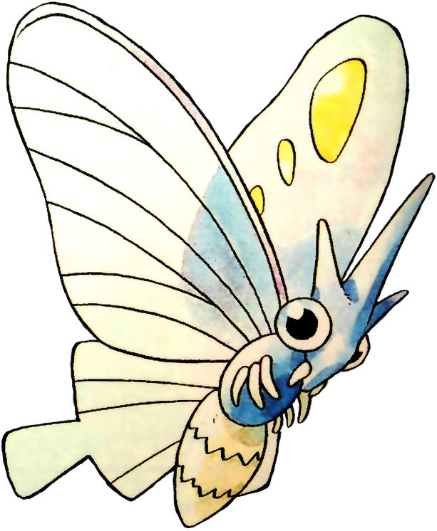 View Venomothrb , - Venomoth Sugimori Art (613x746), Png Download