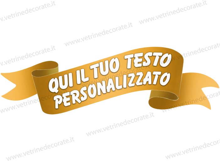 Golden Ribbon With Custom Text - Graphics (700x825), Png Download