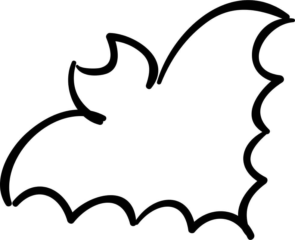 Png File Svg - Bat Outline Png (980x798), Png Download