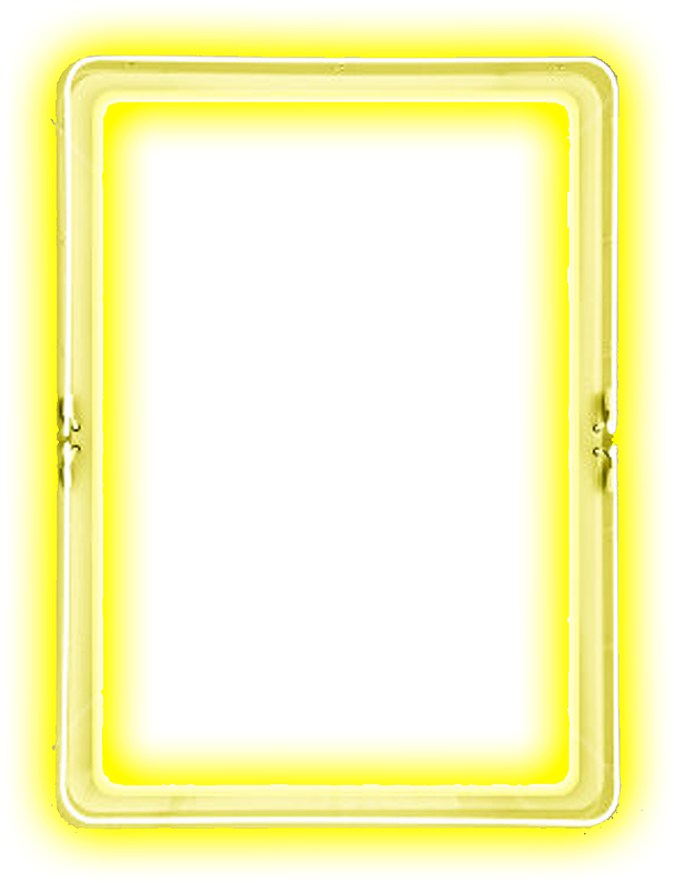 Yellow Border - Neon (844x935), Png Download