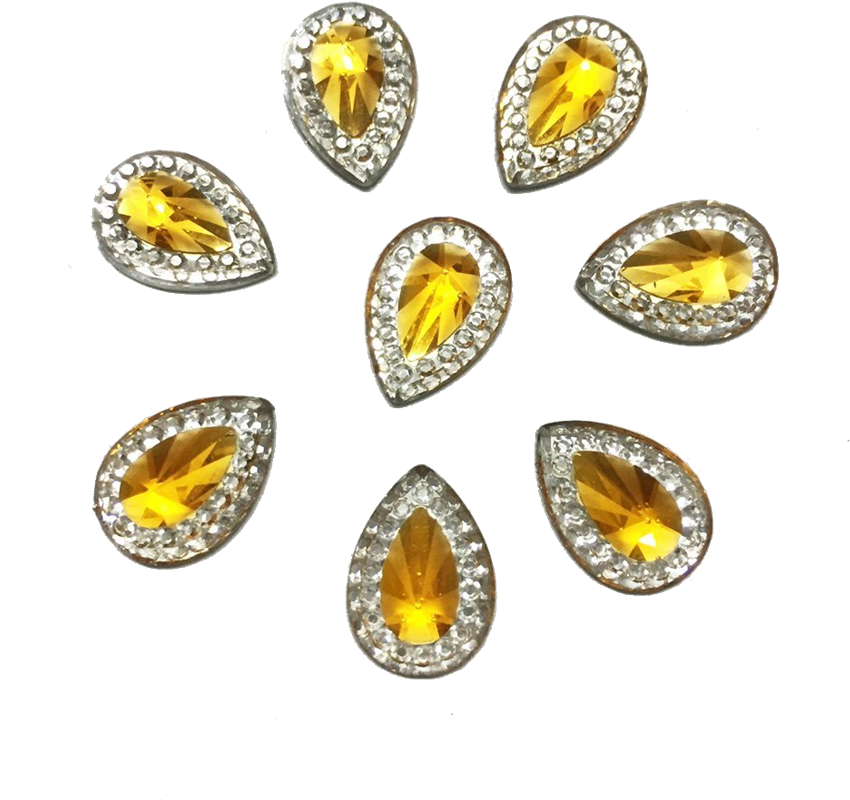Yellow Drop Gems For Face Painting Bling, Gem Clusters, - Amber (888x900), Png Download