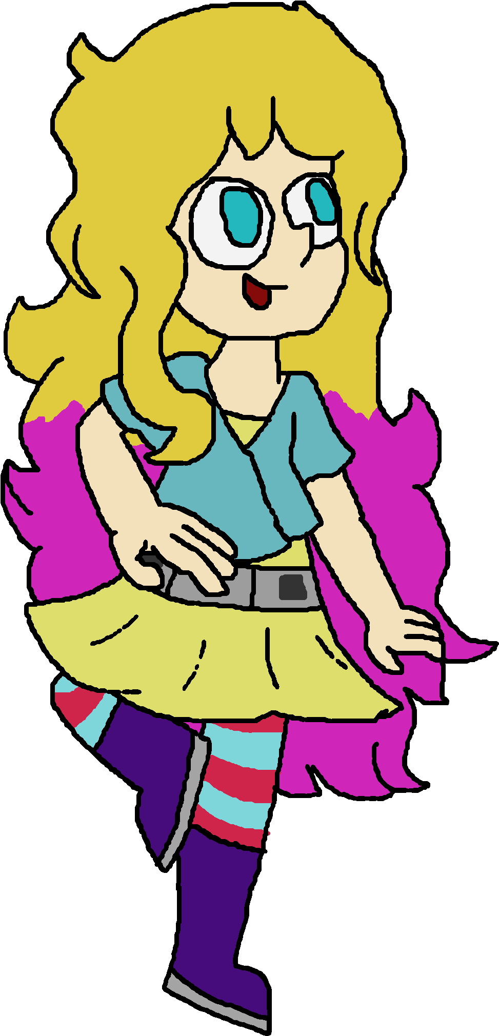 Amelia New - Cartoon (1000x2050), Png Download