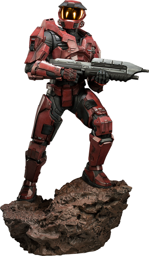 Sideshow Collectibles Halo Spartan - Halo Combat Evolved Red Spartan (480x824), Png Download
