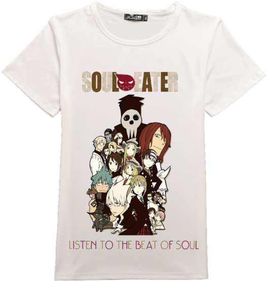 Anime Soul Eater Short Sleeve T-shirt Summer White - Soul Eater (640x640), Png Download