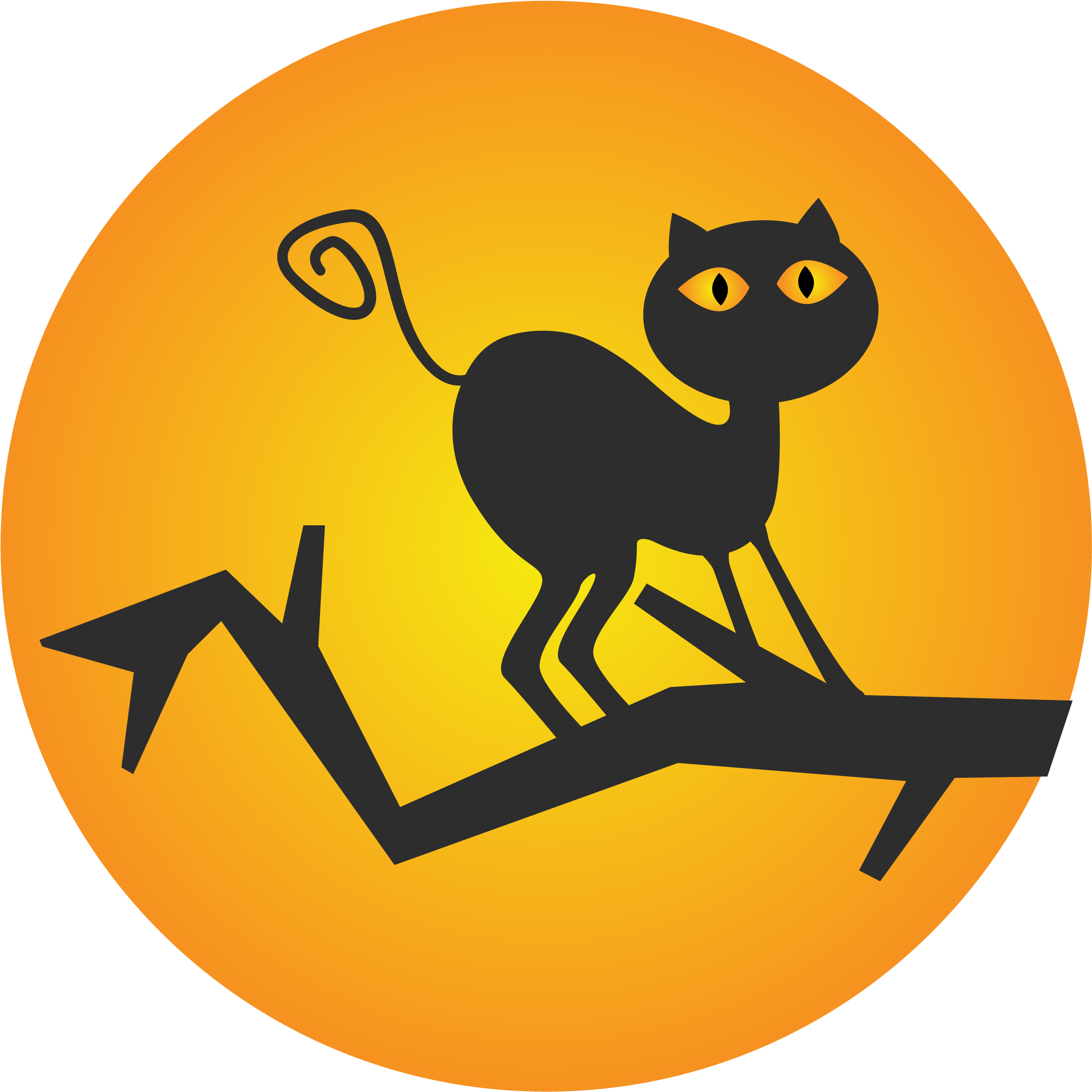 Black Cat (2500x2500), Png Download