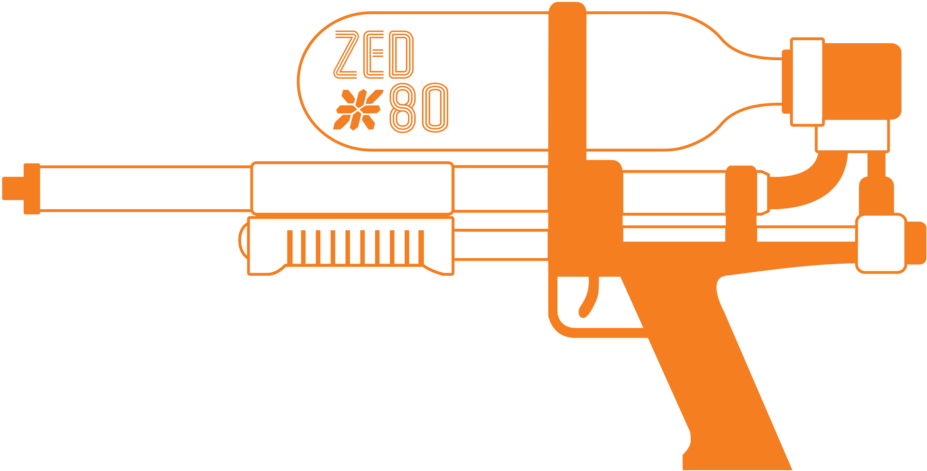 An Illustration Of A Super Soaker Water Gun With The - Ranged Weapon (1000x593), Png Download