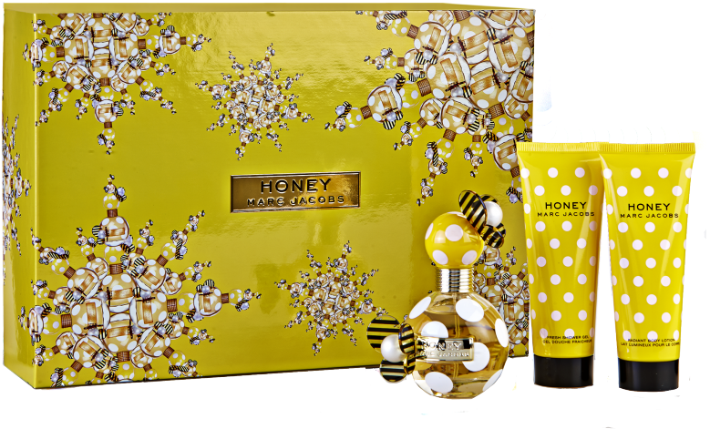 Marc Jacobs Honey Edp & Bodylotion & Showergel - Illustration (800x800), Png Download