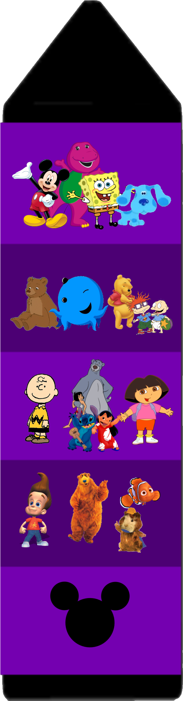 Purple Drawing Crayon Blues Clues And Mickeys Clues - Blues Clues Green Crayon (640x2413), Png Download