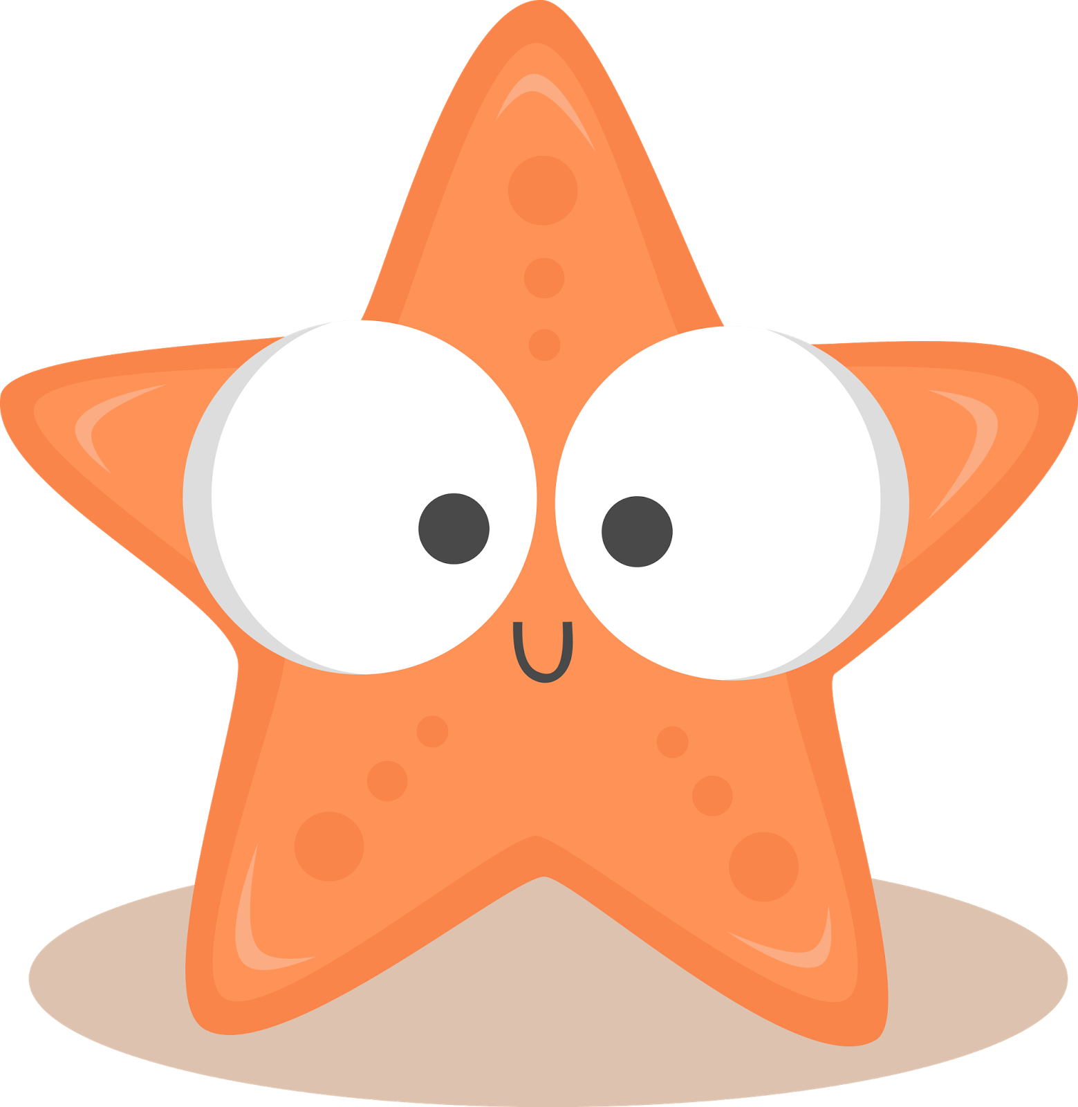 Free Starfish Clipart - Cute Starfish Clipart (1559x1600), Png Download