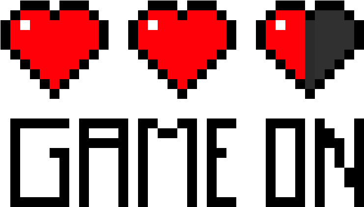 Game On - Video Game Life Hearts (880x460), Png Download