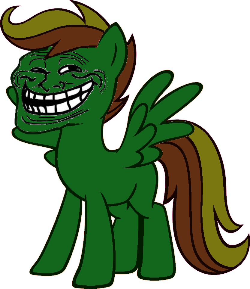 Goldenfly Troll Face By Theirishbronyx-d4u27wh Zps2deao1ep - Troll Face Pony (833x960), Png Download