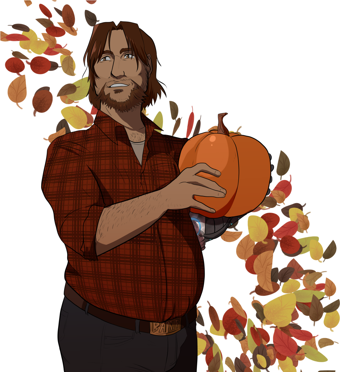 Happy Fall - Fat Mccree (1125x1200), Png Download