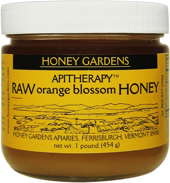 Honey Gardens Raw Orange Blossom Honey Jar-16 Oz - Fruit Butter (650x650), Png Download