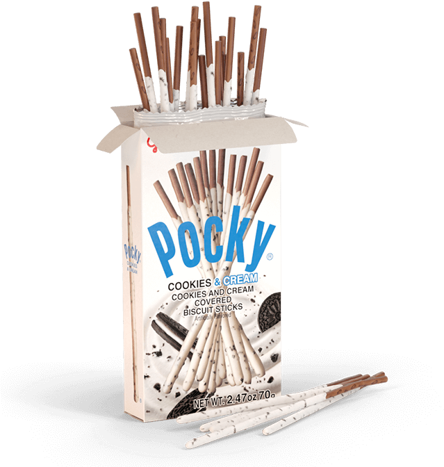Cookies & Cream Flavor - Cookies N Cream Pocky Sticks (700x700), Png Download