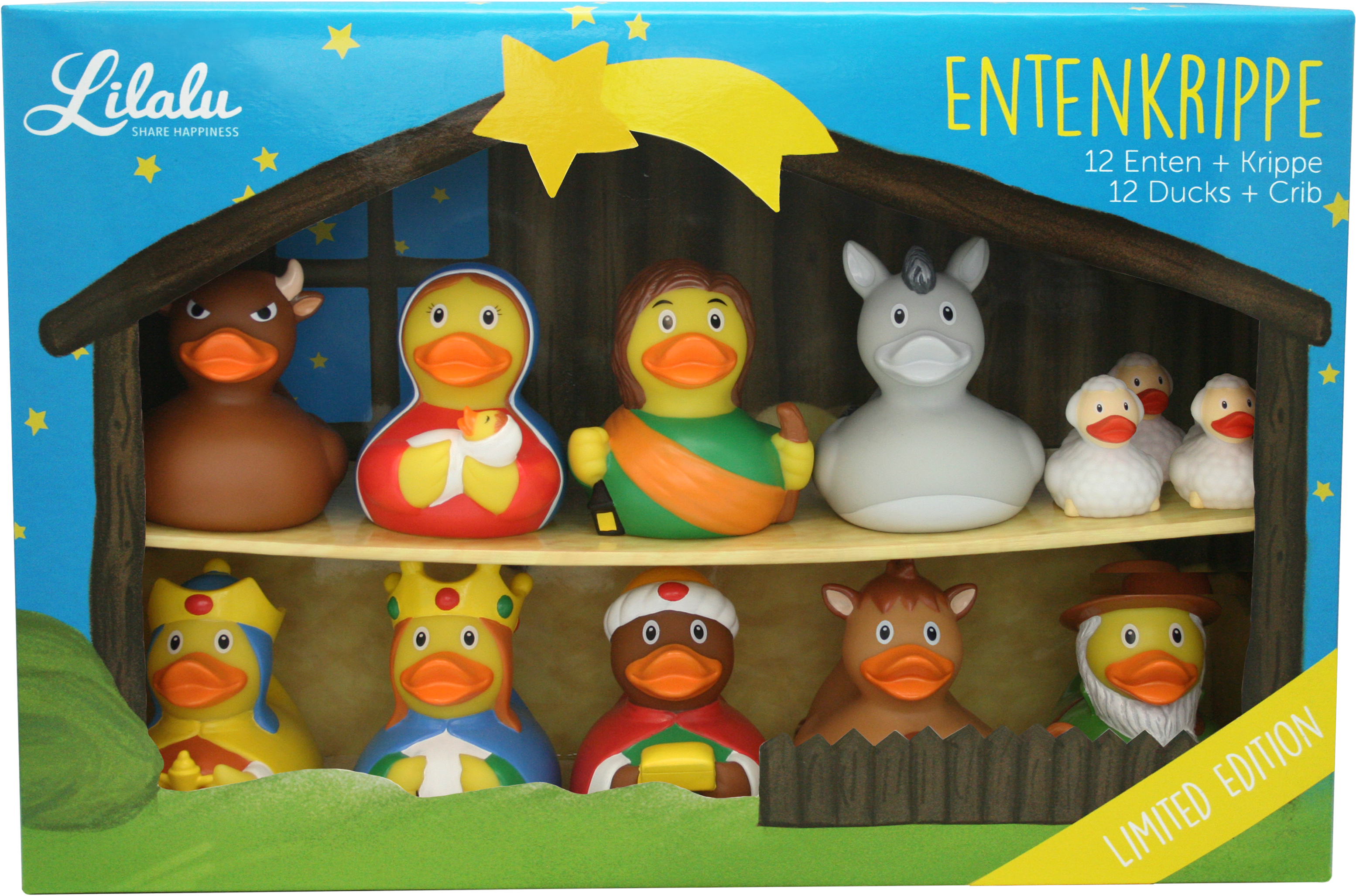 Duck Nativity Scene - Creche Canard (3687x2592), Png Download