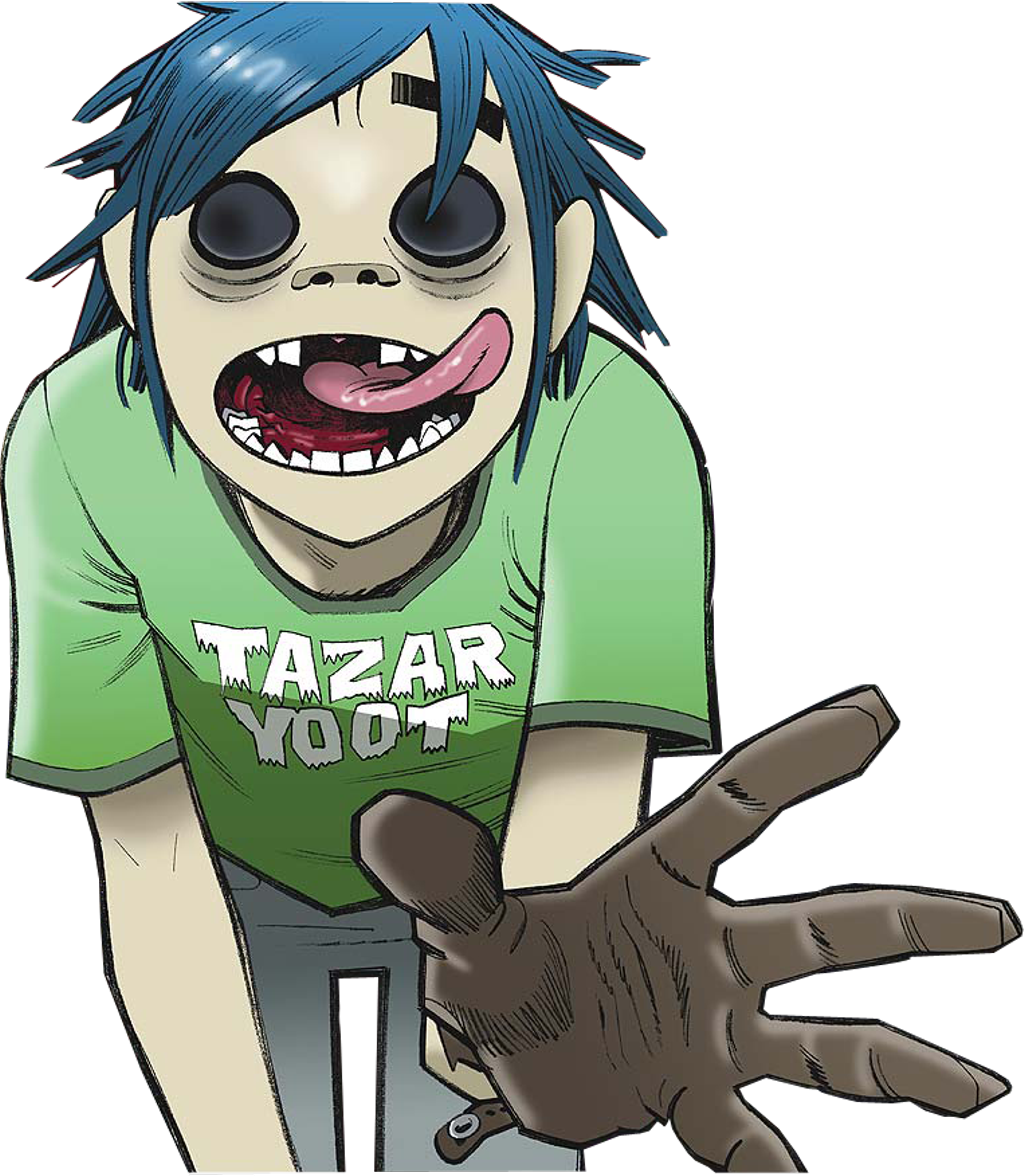Gorillaz Gorillaz2d 2d Sticker ❤️freetoedit - 2d Gorillaz Tazar Yoot (1024x1176), Png Download