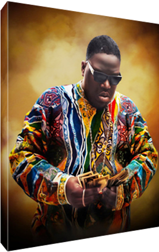 Details About Notorious Big Biggie Smalls Hustling - Biggie Smalls Counting Money Poster (600x600), Png Download
