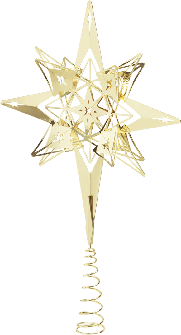 Christmas Tree Star - Karen Blixen Topstjerne Guld (1200x1200), Png Download
