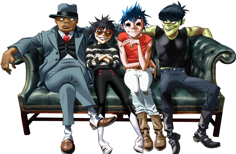 Gorillaz - Gorillaz Band (1000x635), Png Download