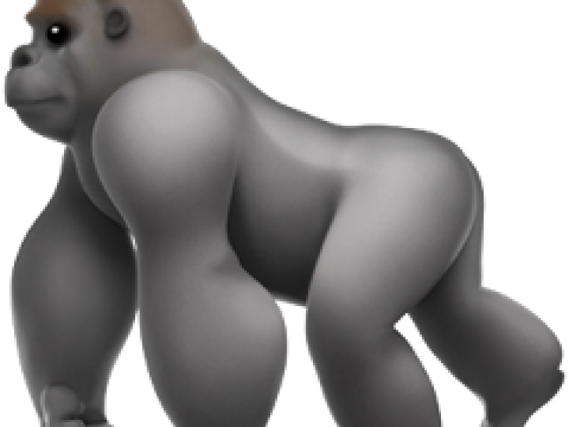 The Face Palm And 'harambe' Emojis Will Be Seen On - Gorilla Emoji Apple (800x600), Png Download