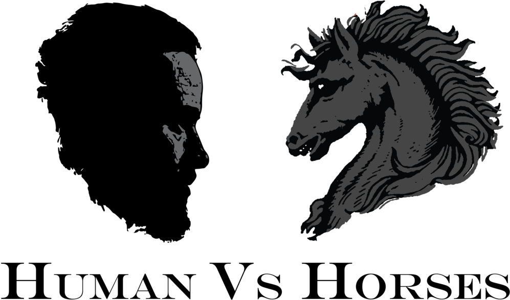 Human Vs - Horses (1000x607), Png Download