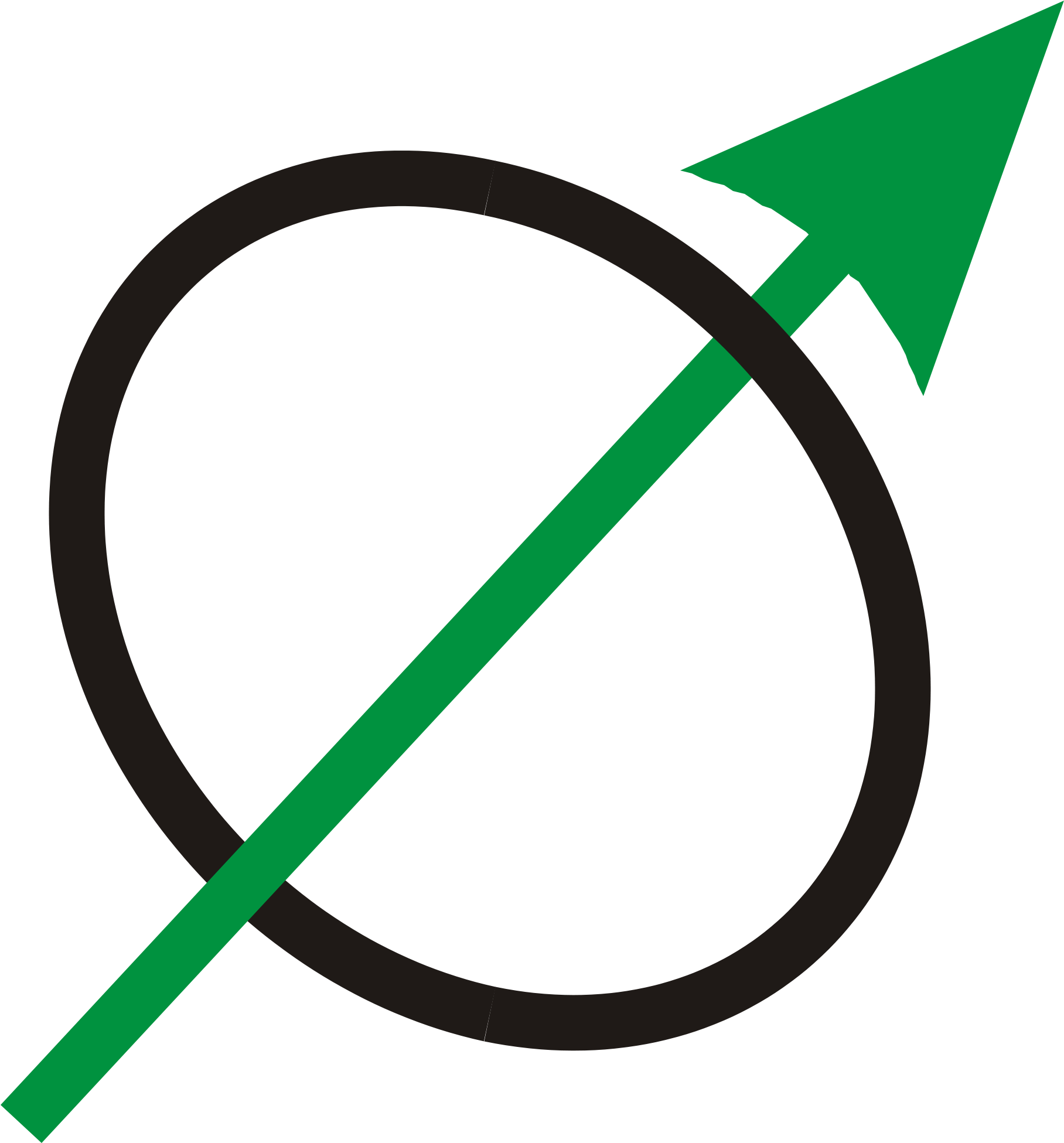 Arrow Through Ring - Through Arrow (2000x2000), Png Download