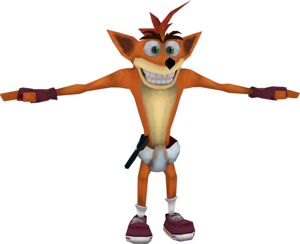 Crash Bandicoot Clipart Crash Tag Team Racing - Crash Tag Team Racing Baby Crash (990x807), Png Download