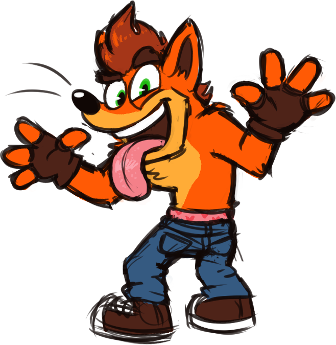 Crash Bandicoot - Crash Bandicoot Fan Art (658x675), Png Download