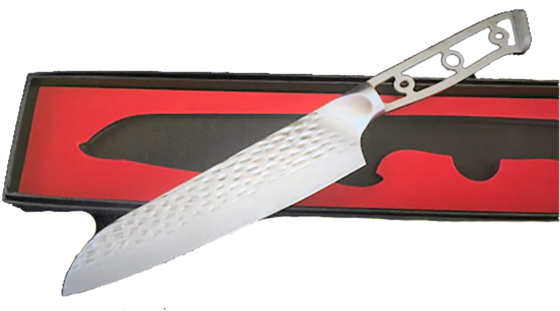 Sanuku Vg10 Santoku San Mai Damascus Chef Knife Blank - Utility Knife (580x580), Png Download