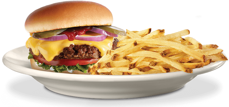 Steakburger Signature Fries Plated Olo Png Transparent - Steak N Shake Signature Steakburger (800x400), Png Download