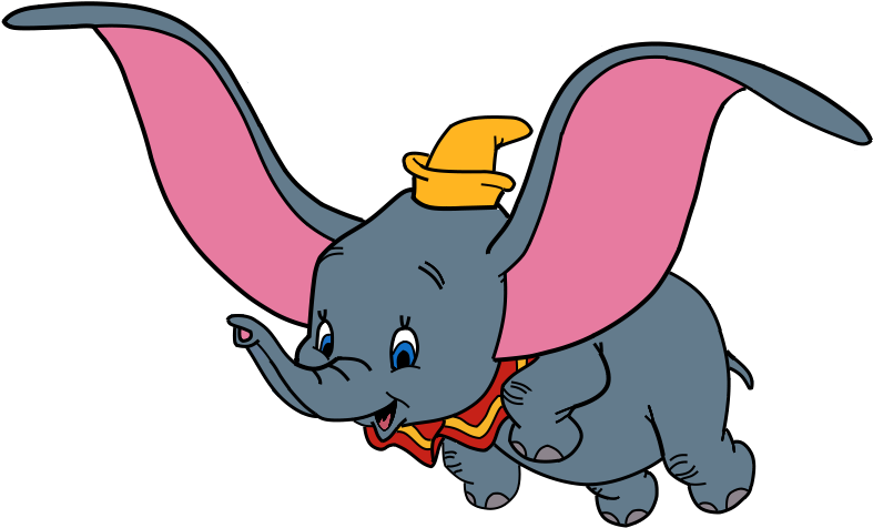 Old Roommate's Birthday Drawing - Dumbo Clipart (800x499), Png Download
