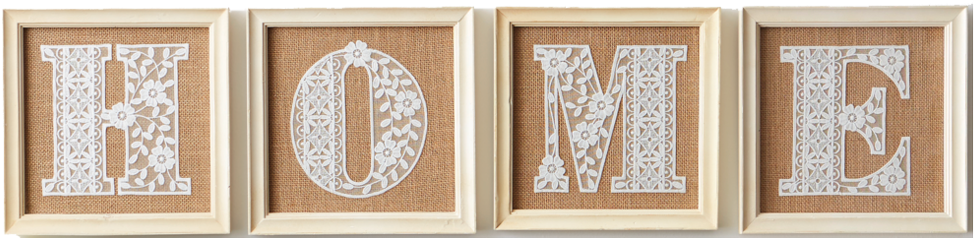 Home Lace Frame Set - Wood (1000x1000), Png Download