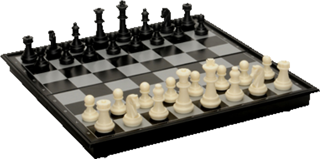 Magnetic Chess Set - Chess Set Board Png (640x640), Png Download
