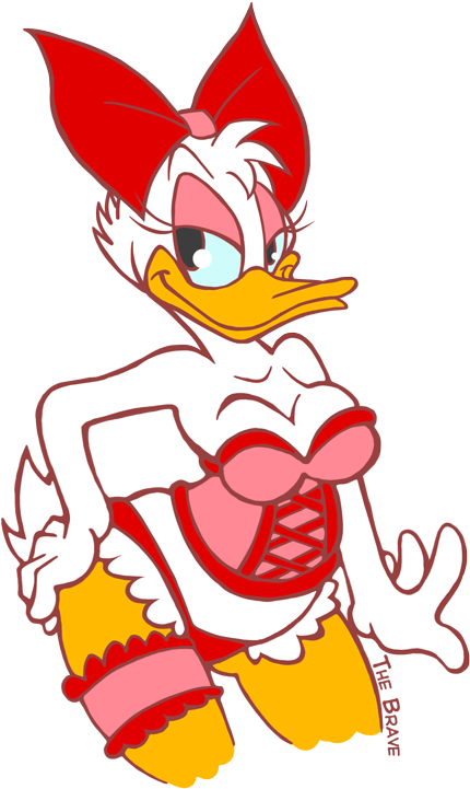 Daisy Duck Lingerie In Color - Daisy Duck Lingerie (483x800), Png Download