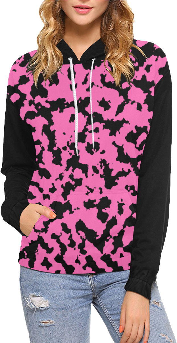 Women's Pink Camo Country Girl Hoodie - Sweatshirt (800x1200), Png Download