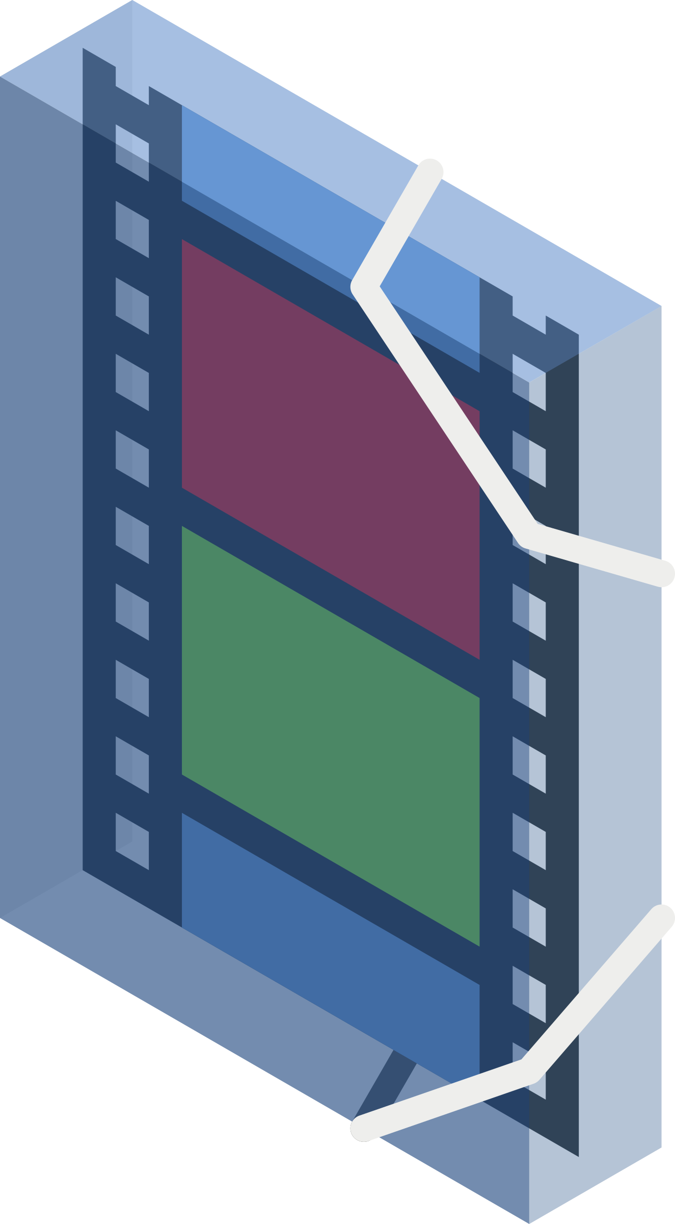 This Free Icons Png Design Of Cm Isometric Folder Video (1325x2400), Png Download